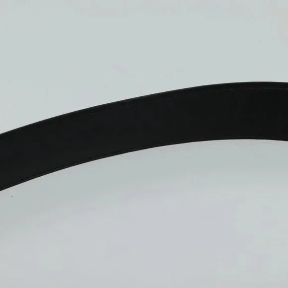 LOUIS VUITTON Belt Leather 29.9""""""""-34.3"""""""" Black Silver M9831 LV A... - Picture 14 of 16